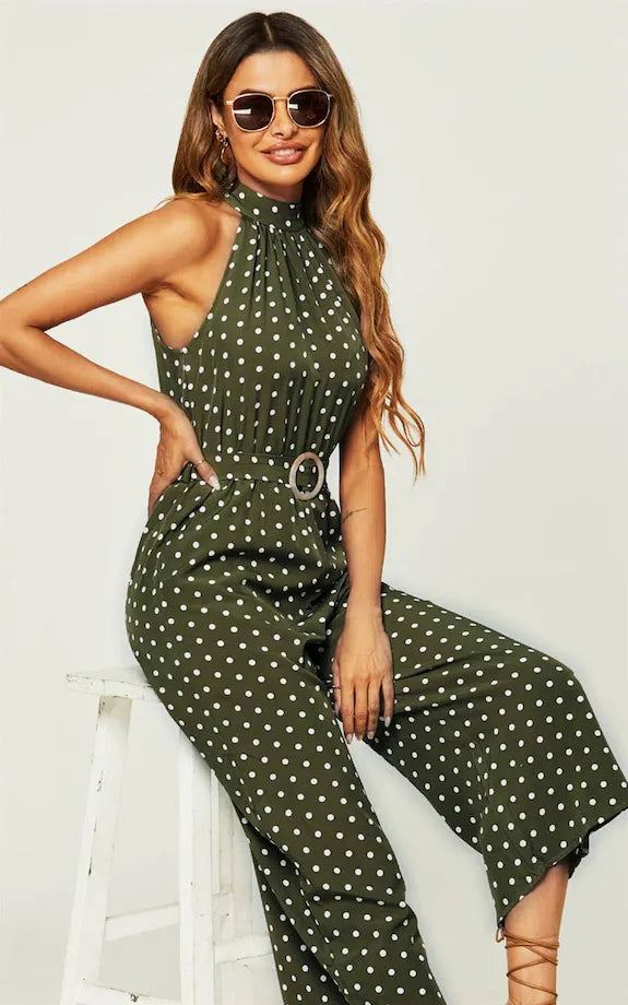 Jumpsuit in Olive Grün